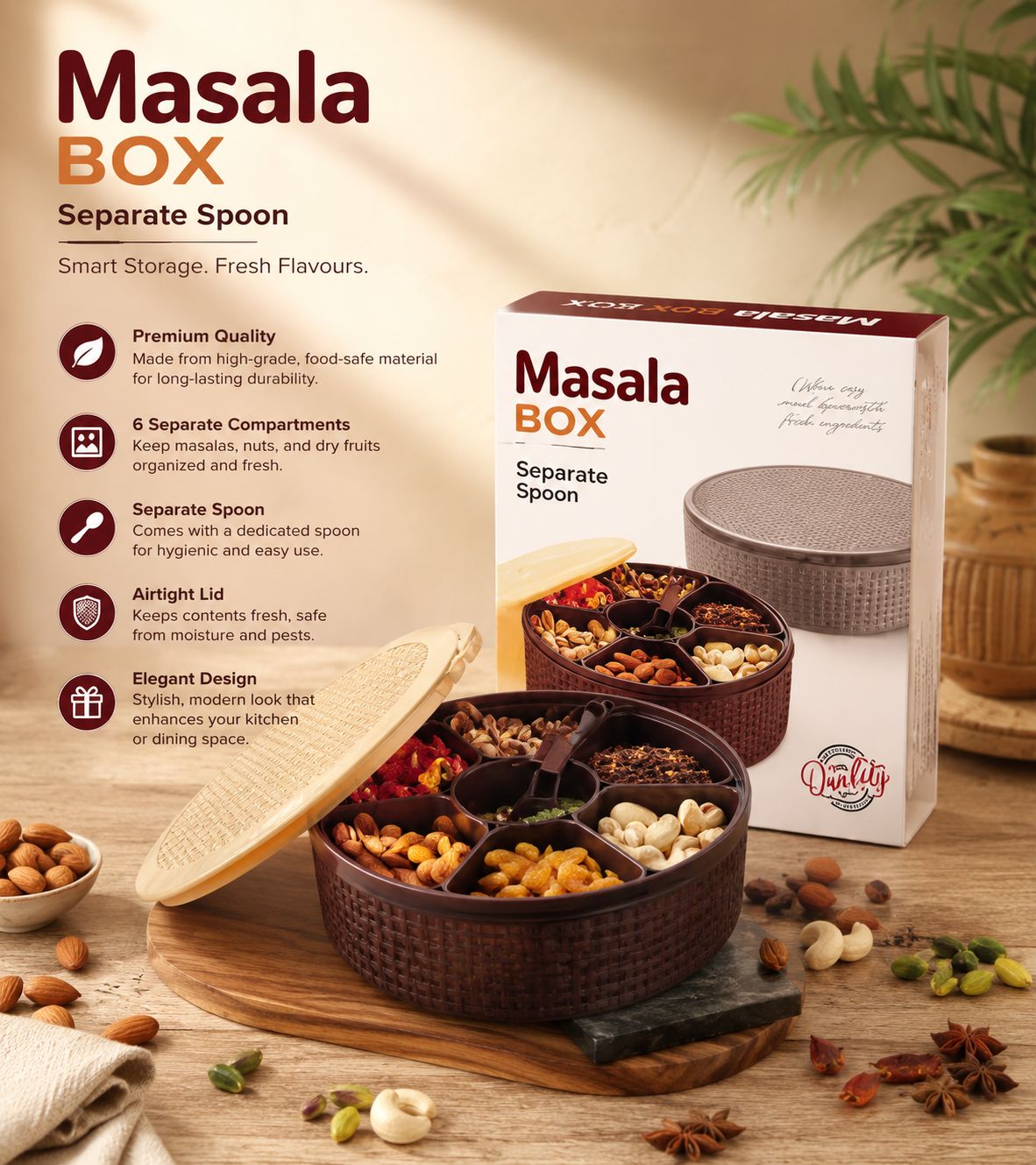 7 Section Masala Box