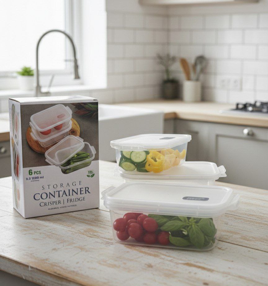 6 Pcs 1200ml Storage Containers