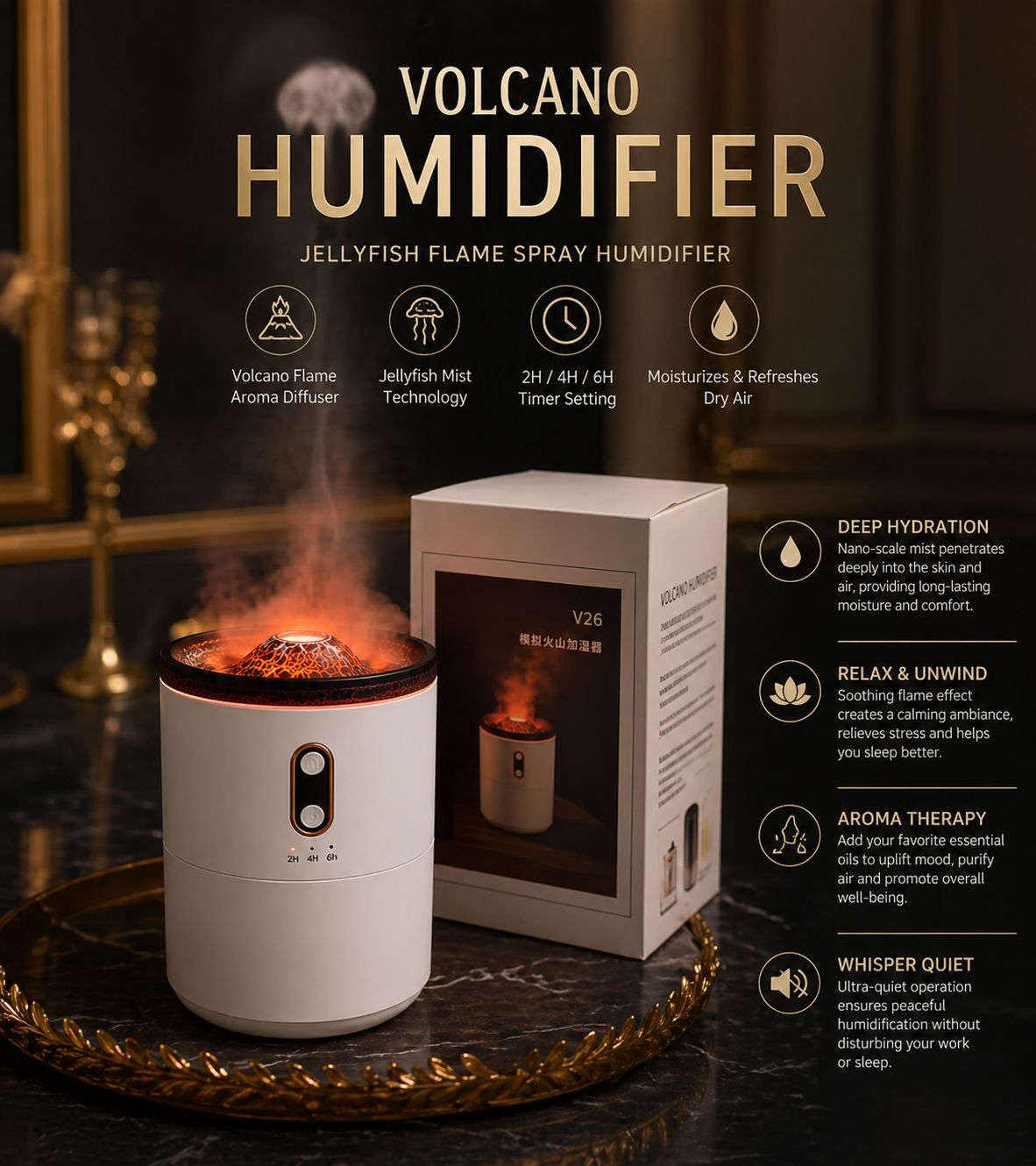 Round Volcano Humidifier
