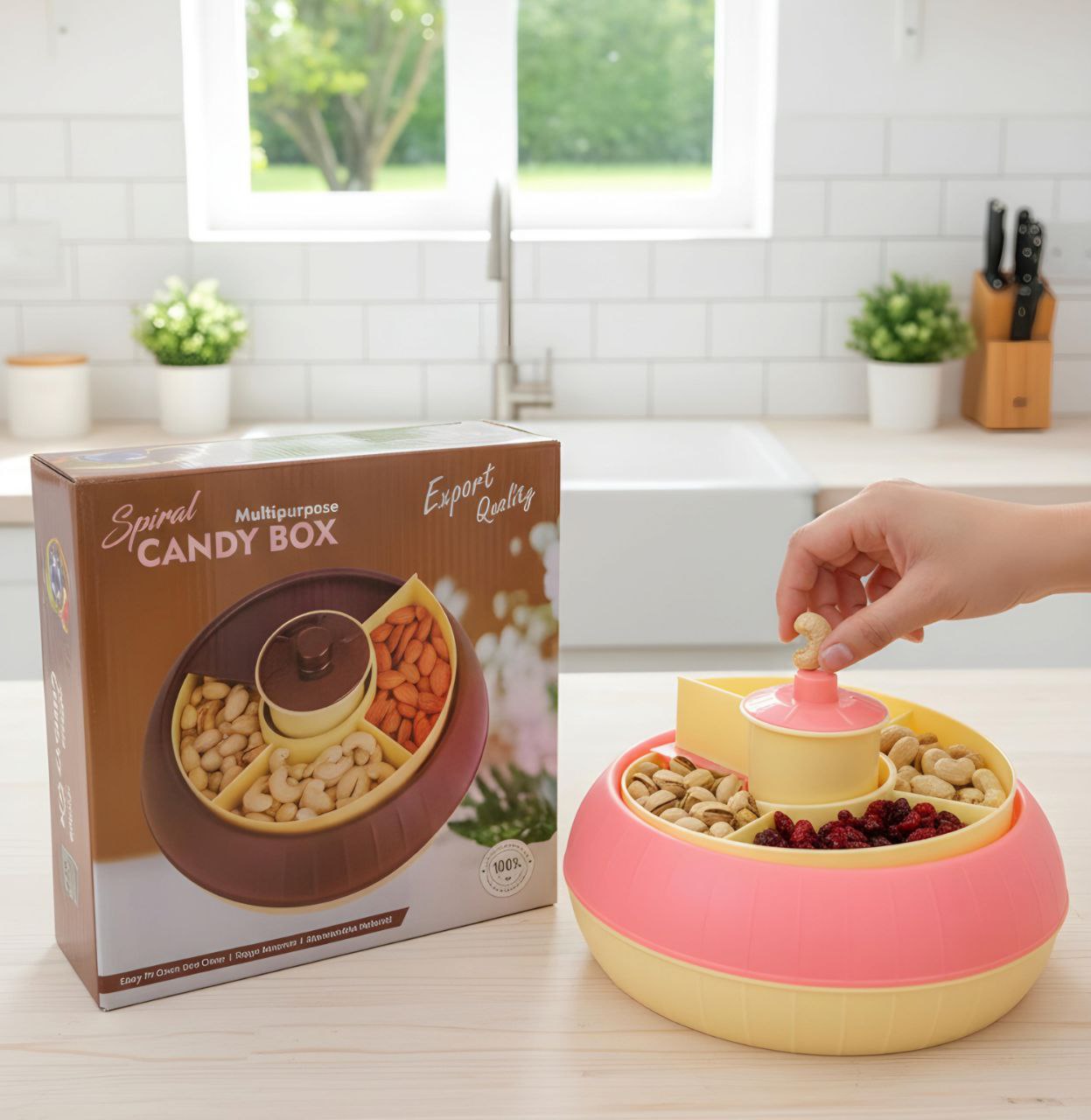 Spiral Dry Fruits Tray (Premium)