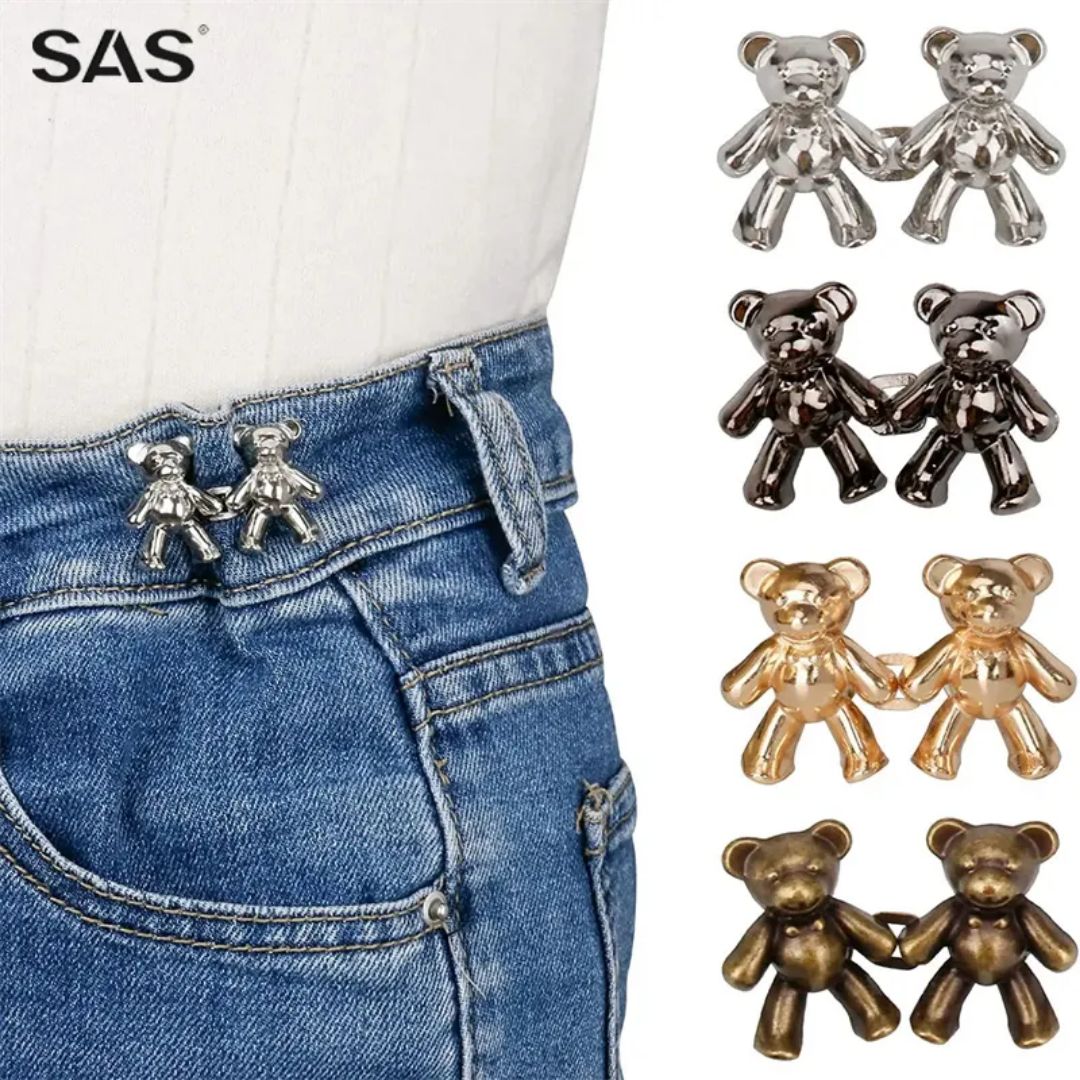 Bear Shape Waist Buckle For Jeans Pair (Imported)