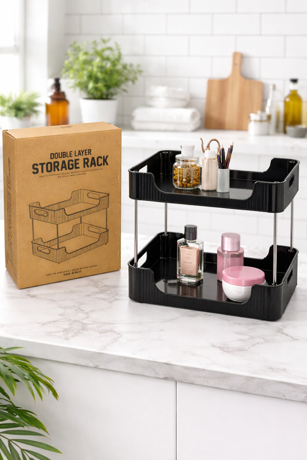 Dual Layer Multipurpose Storage Rack
