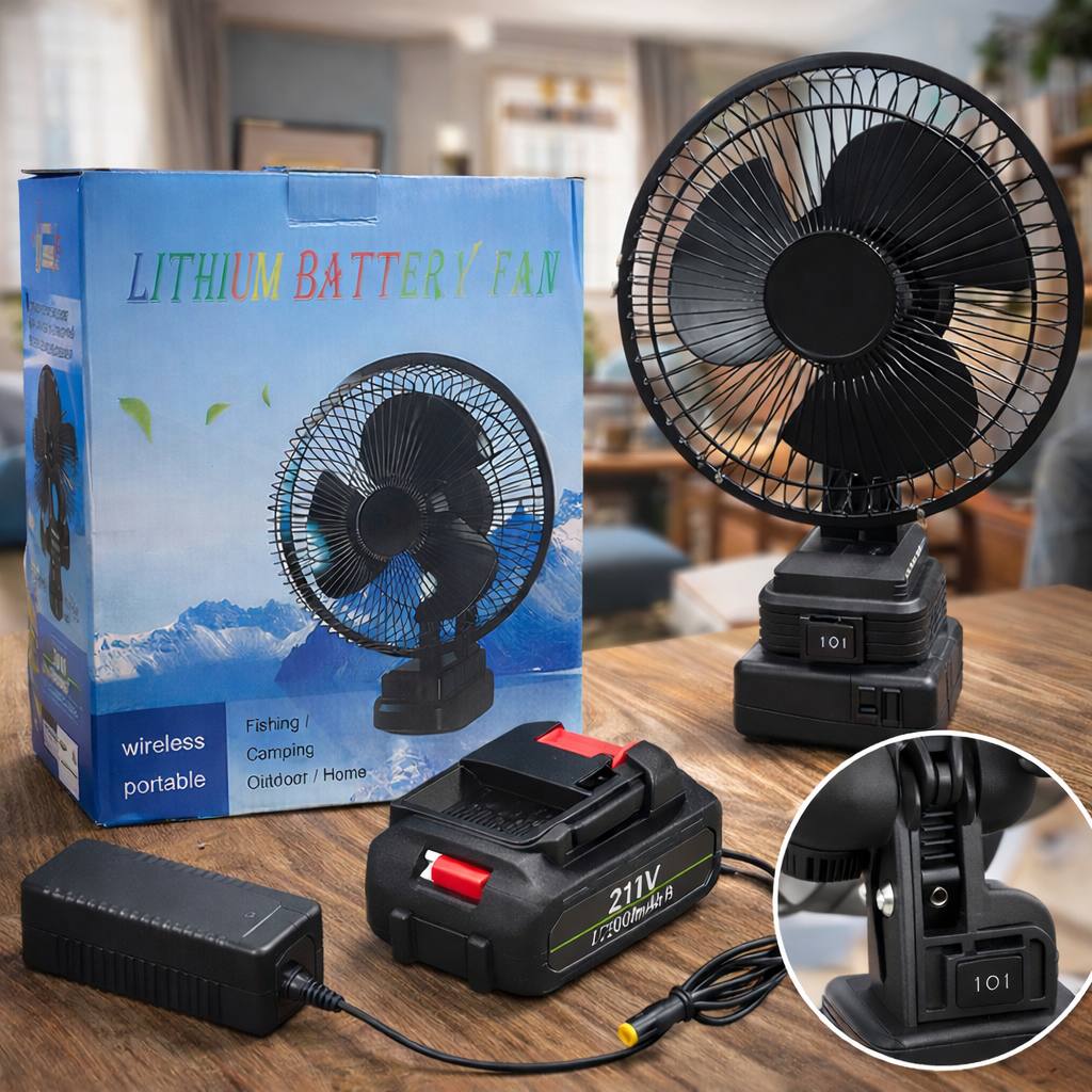 Metalic Lithium Battery Portable Big Fan