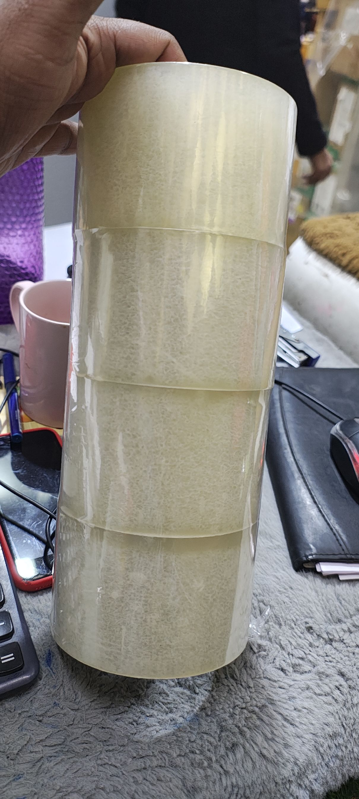 TRANSPARENT WHITE 3"TAPE