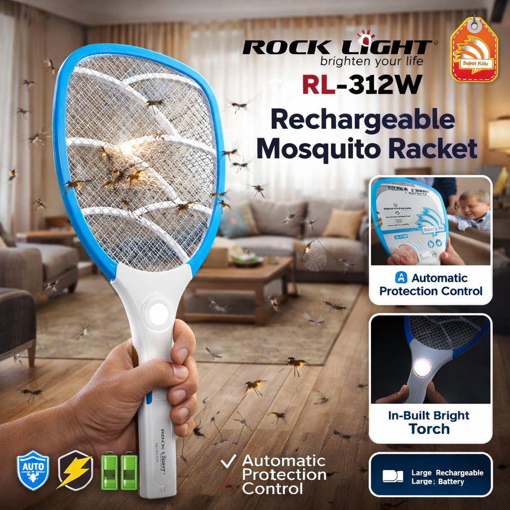 RL-312W Mosquito Racket With LED