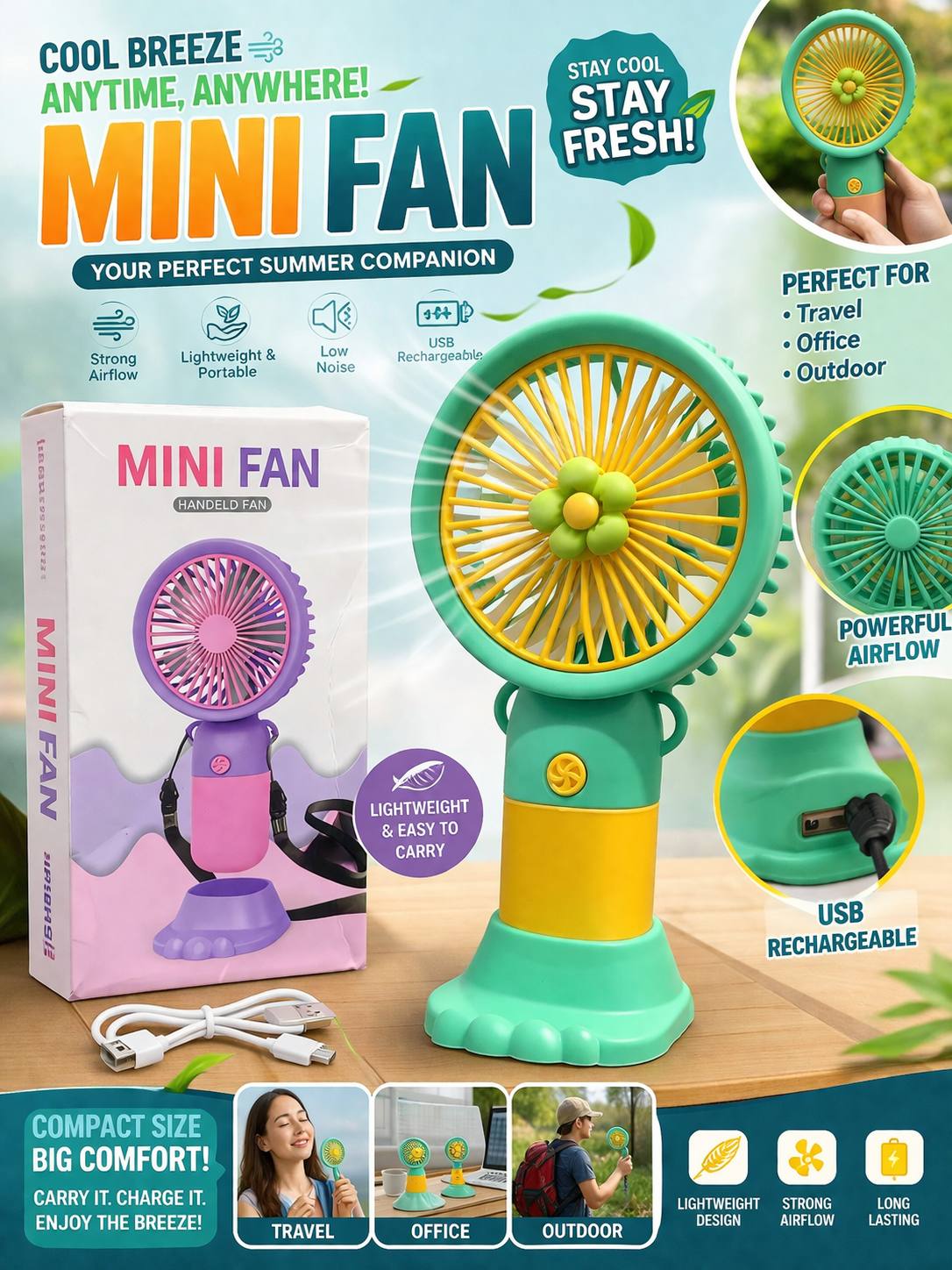 203B Portable Handy Fan