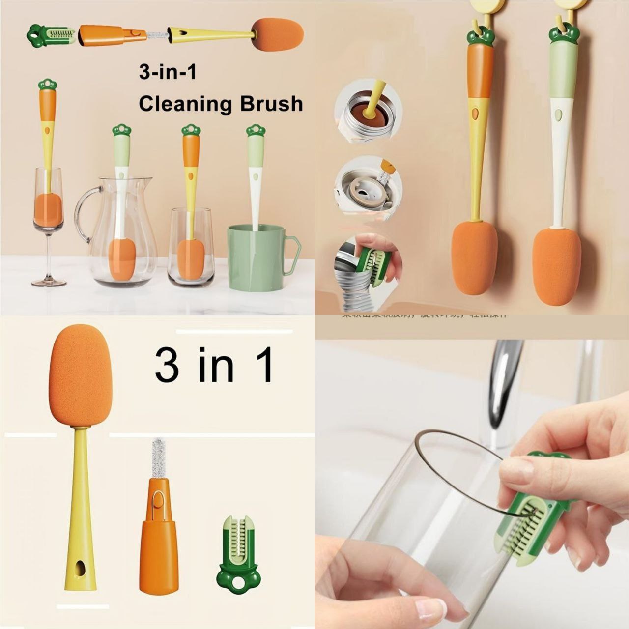 3in1 Multifunction Bottle Cleaning Brush