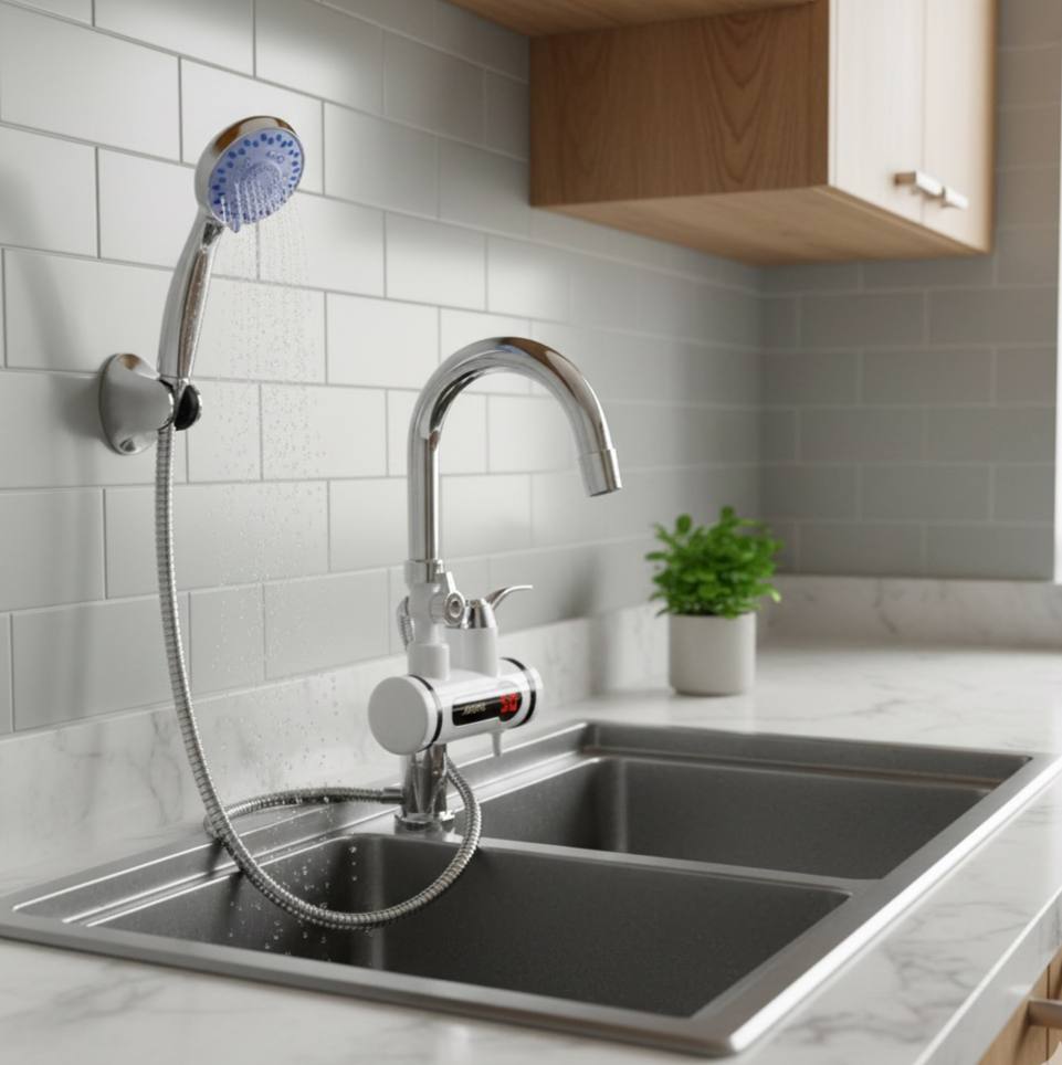 Instant Water Geyser With Shower