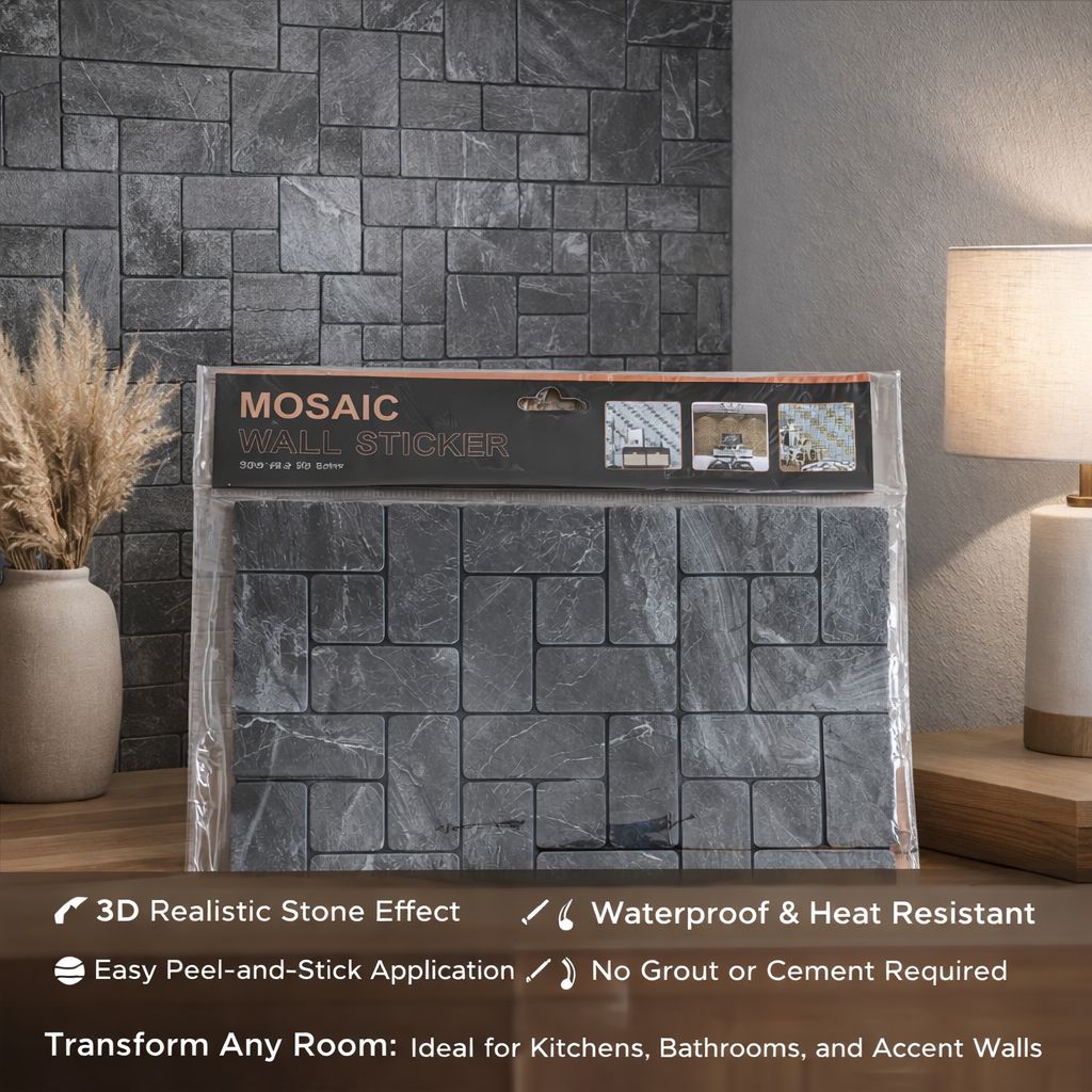 3D Mosaic Self Adhesive Sheet Or Sticker (ML-06)