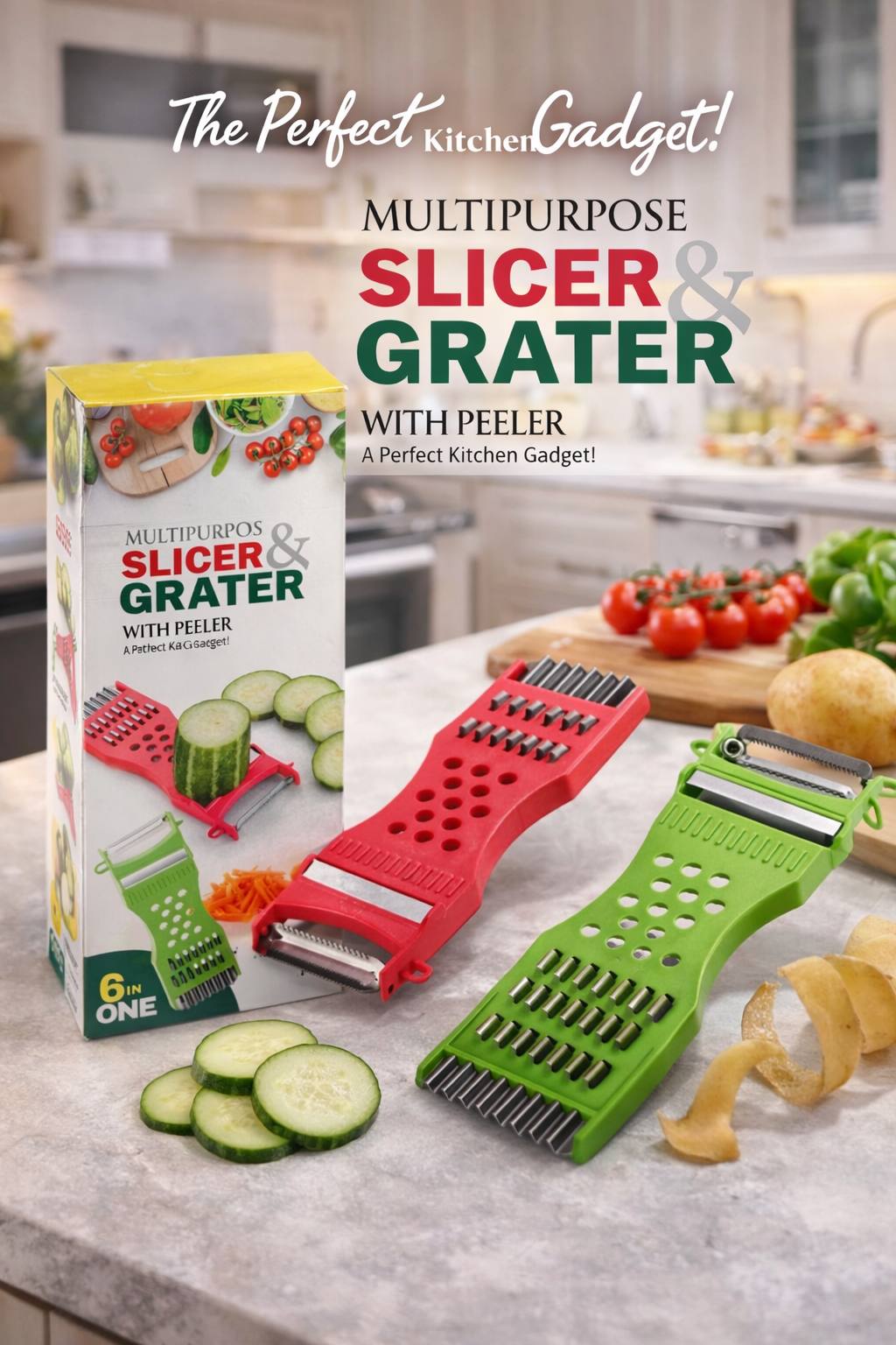 6in1 Multipurpose Slicer & Grater