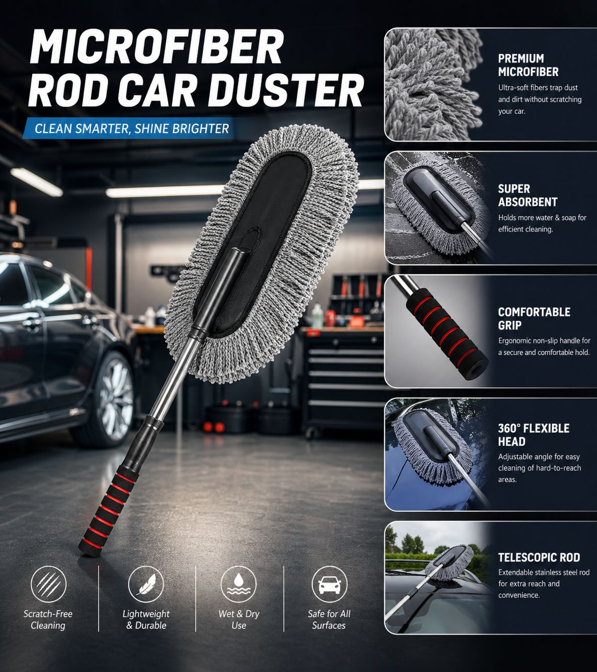 Microfiber Rod Duster (Imported)