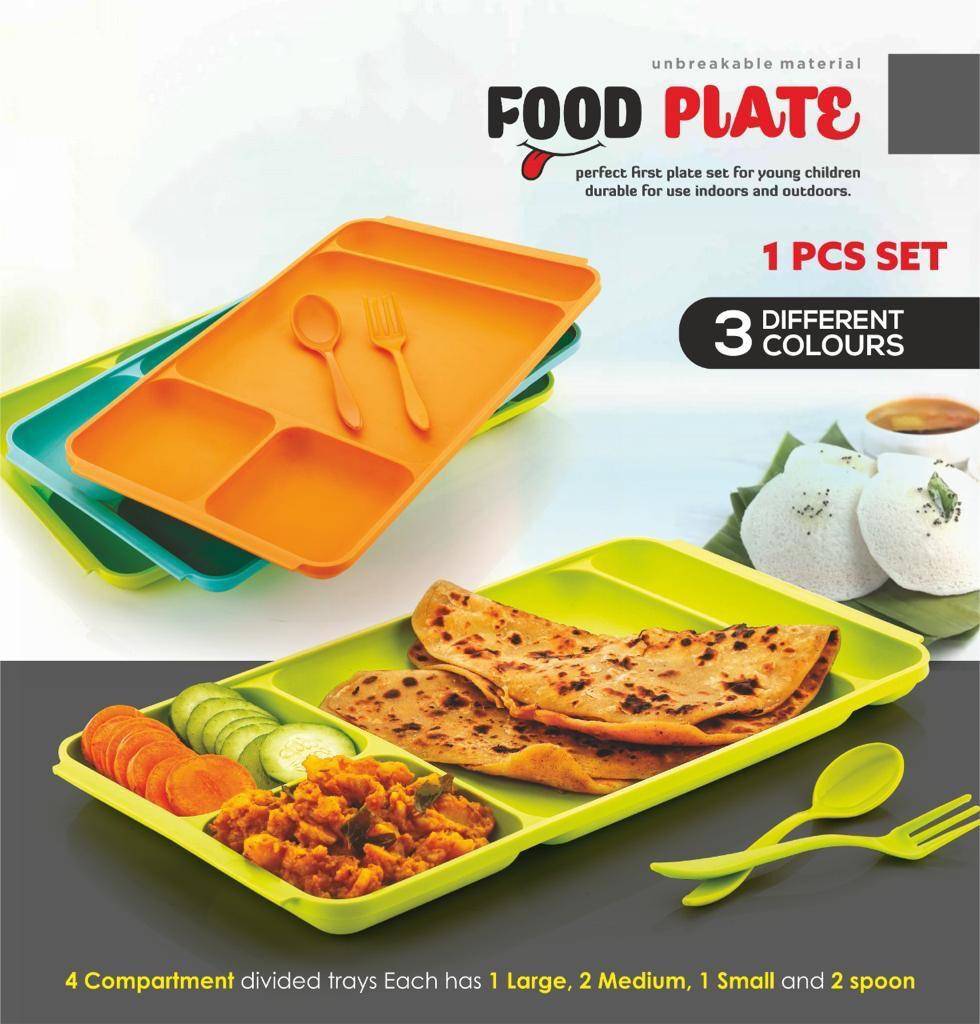 Creative Large Food Plate (4 sections)