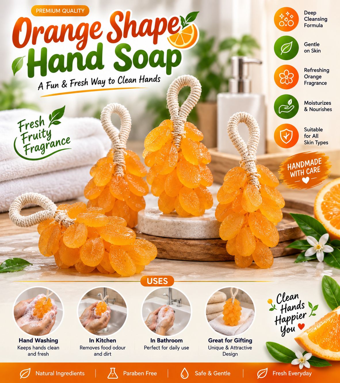 Orange Shape Hand Soap