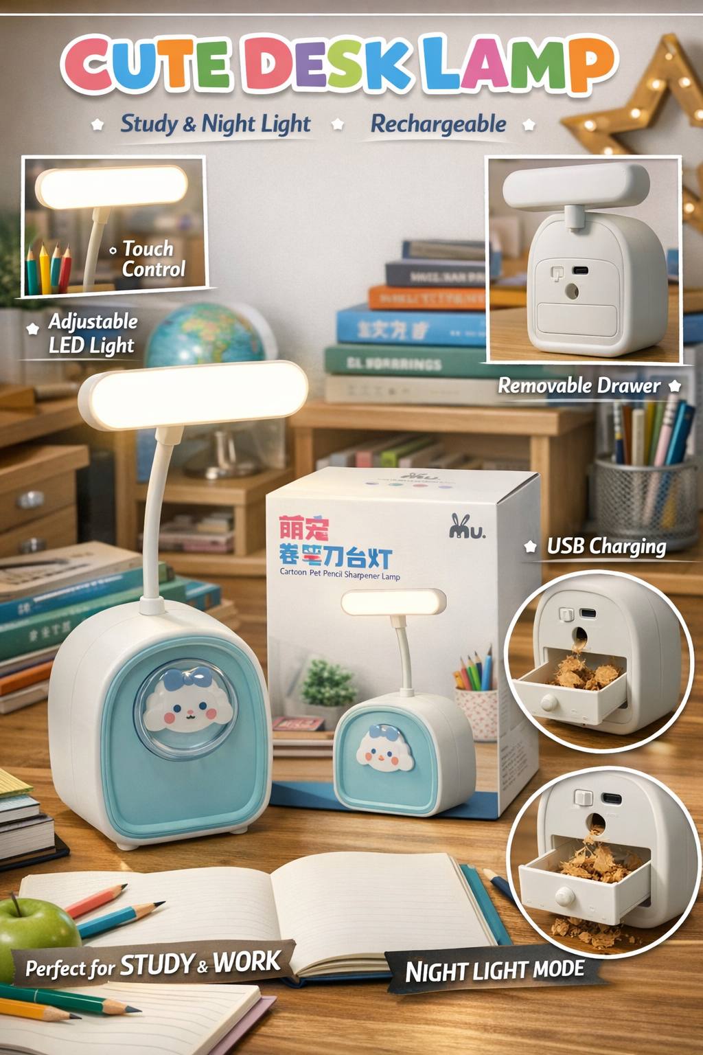 MU337 Cute Cat Desk Lamp (Imported)