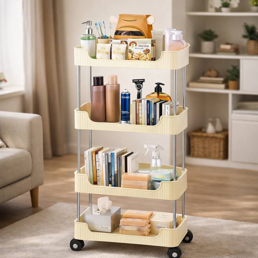 Rolling 4 Layer Multipurpose Trolly