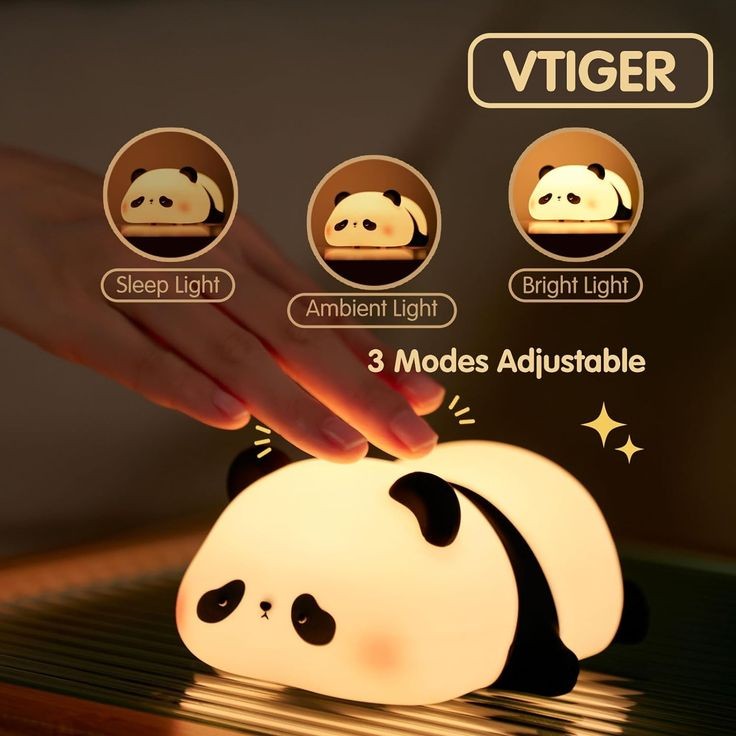 Multifunction Silicon Lazy Panda Night Lamp (Imported)