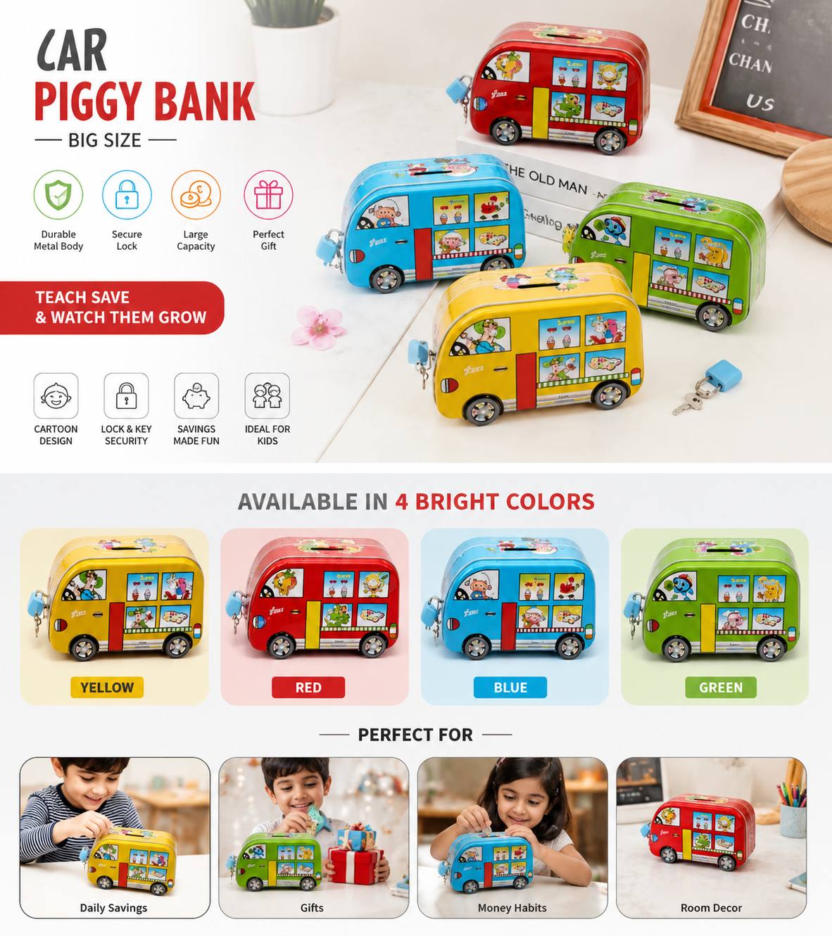AA049 Car Piggy Bank Big (Imported)