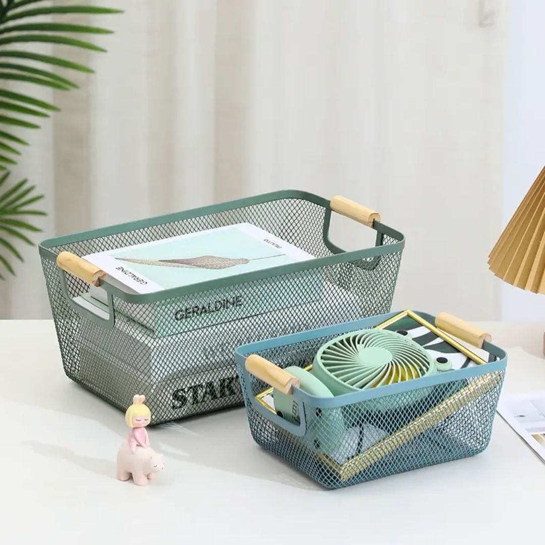 2 Pcs Metal Multi Purpose Basket Set (Imported)