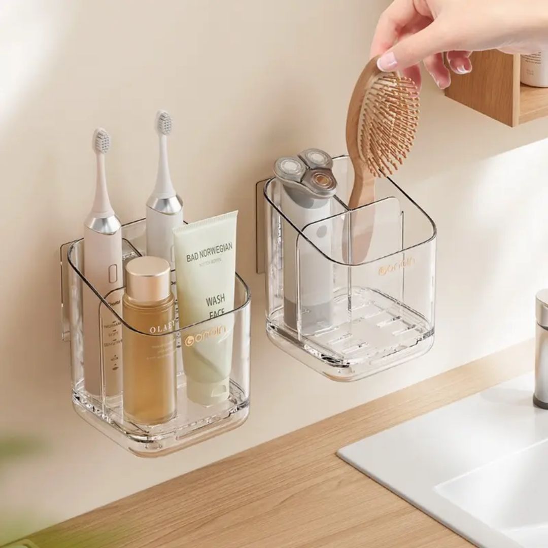 Transparent Wall Mounted Multi Organiser (Imported)