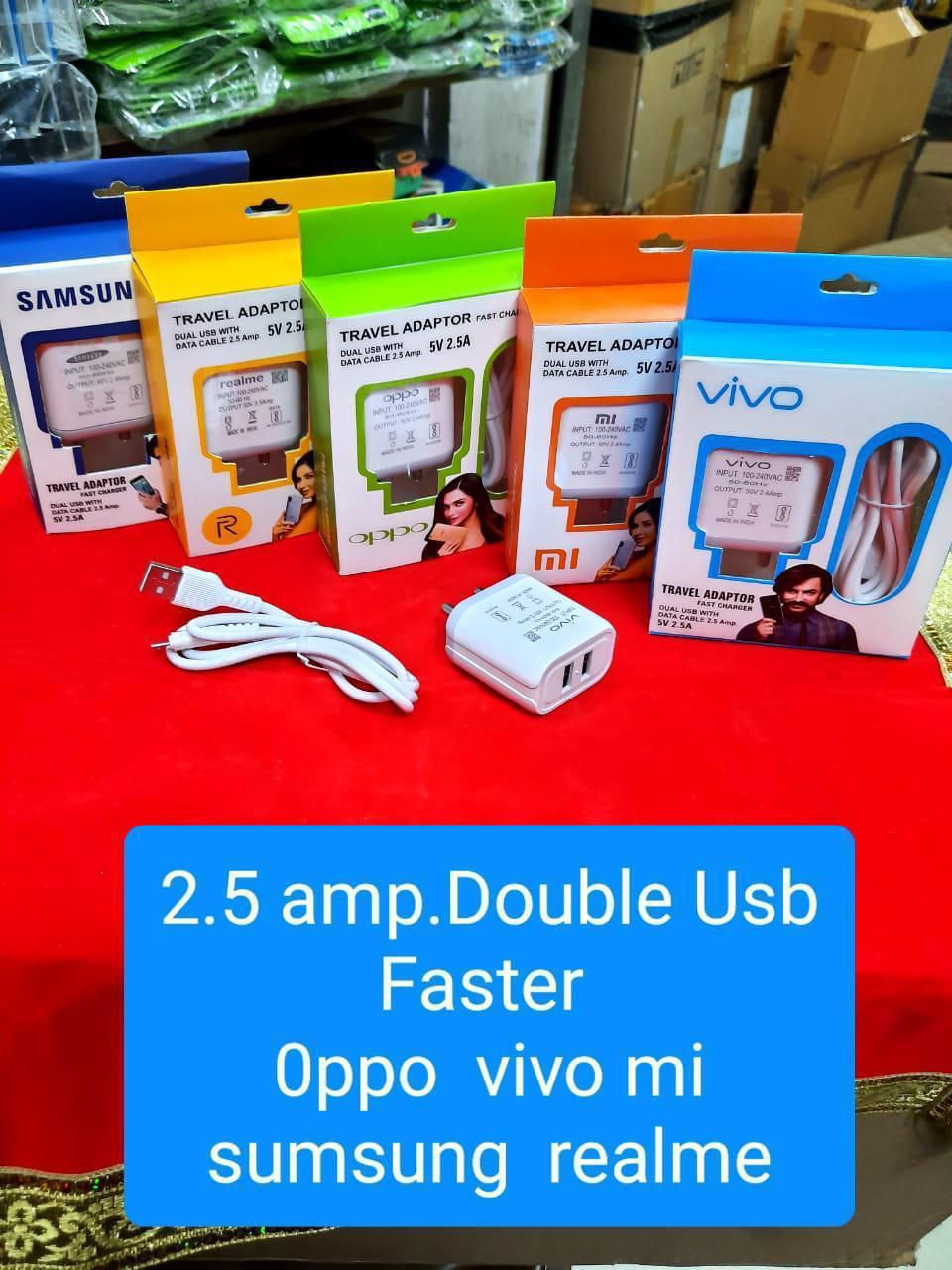 MIX BRAND 2.5 AMP DOUBLE USB CHARGER
