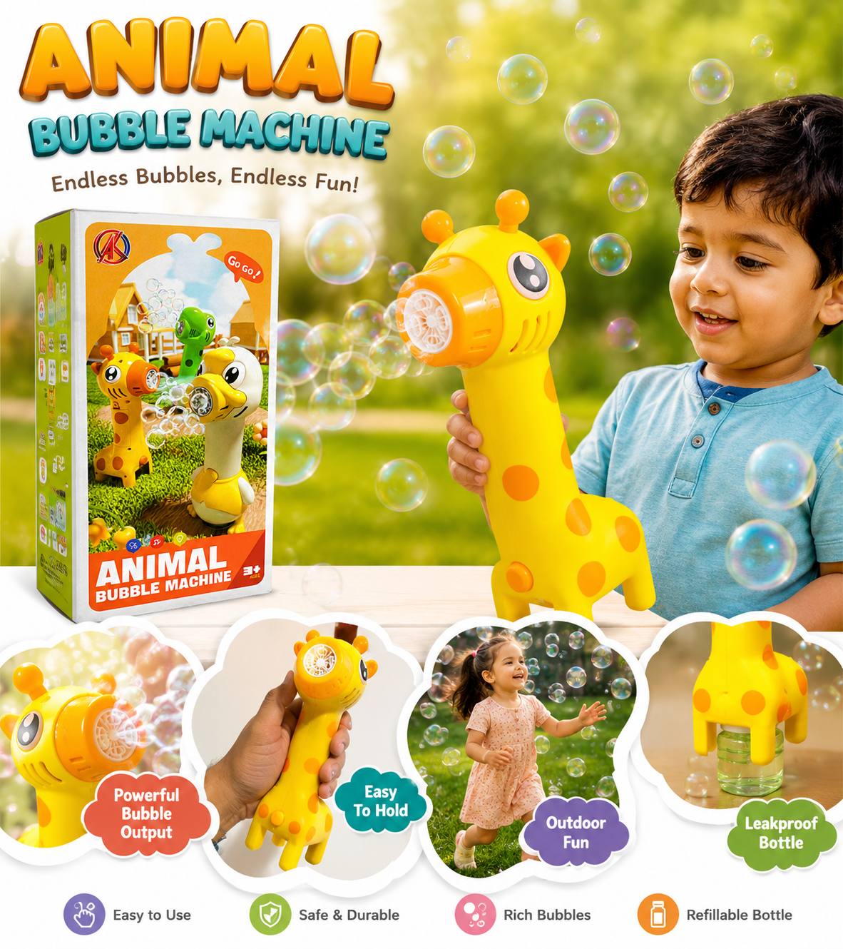 Automatic Animal Bubble Machine (Imported)