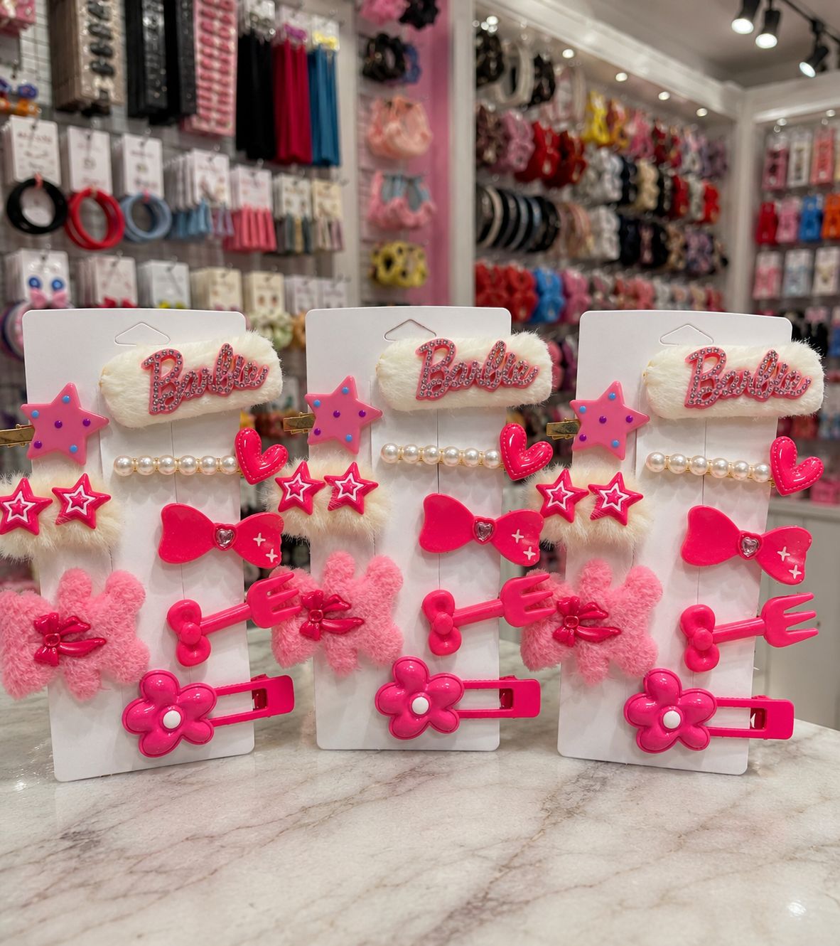 AA069 Luxury Barbie Hair Accessories 8 Pcs