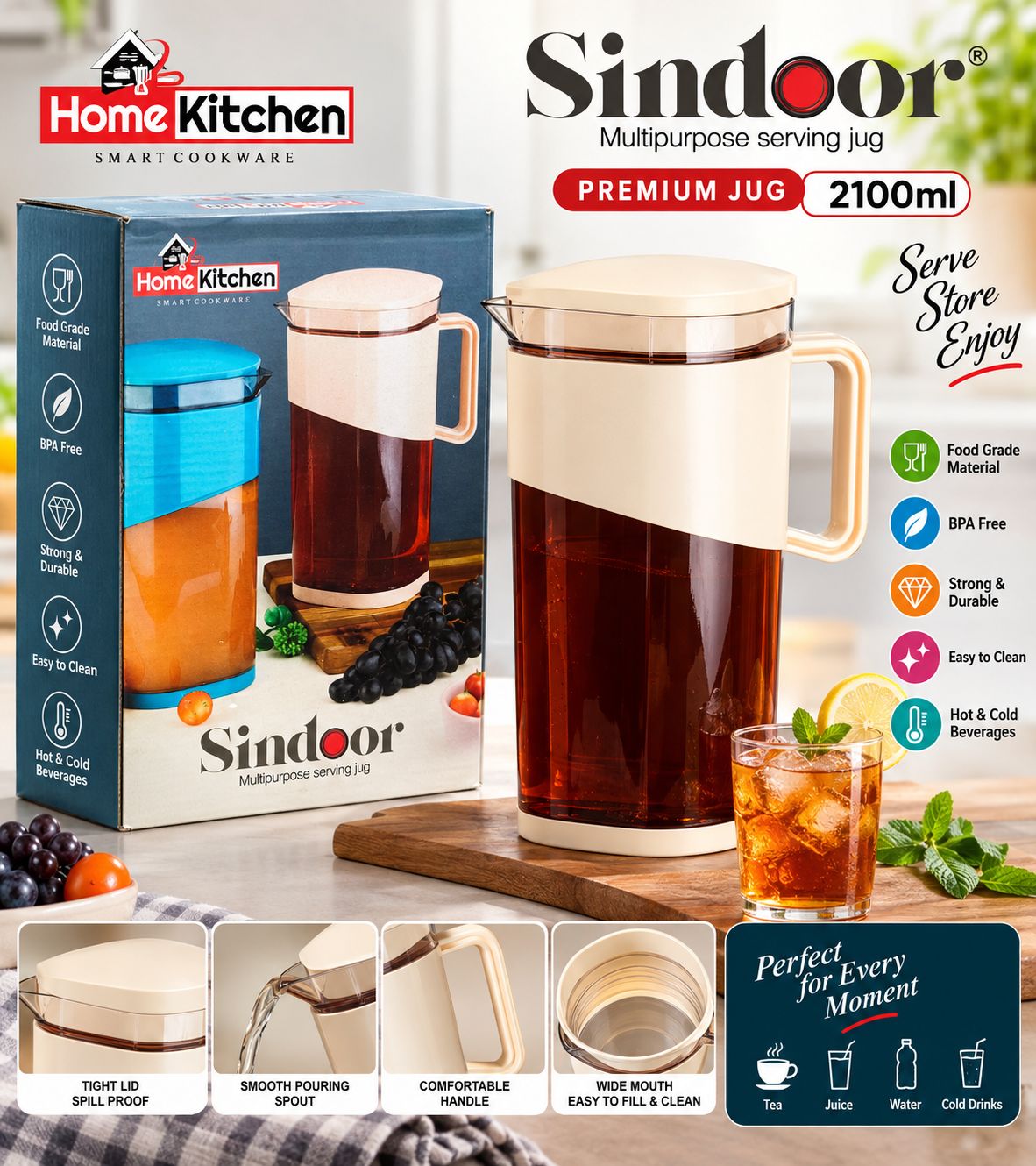 2100ml Premium Sindoor Jug (Box Packing)