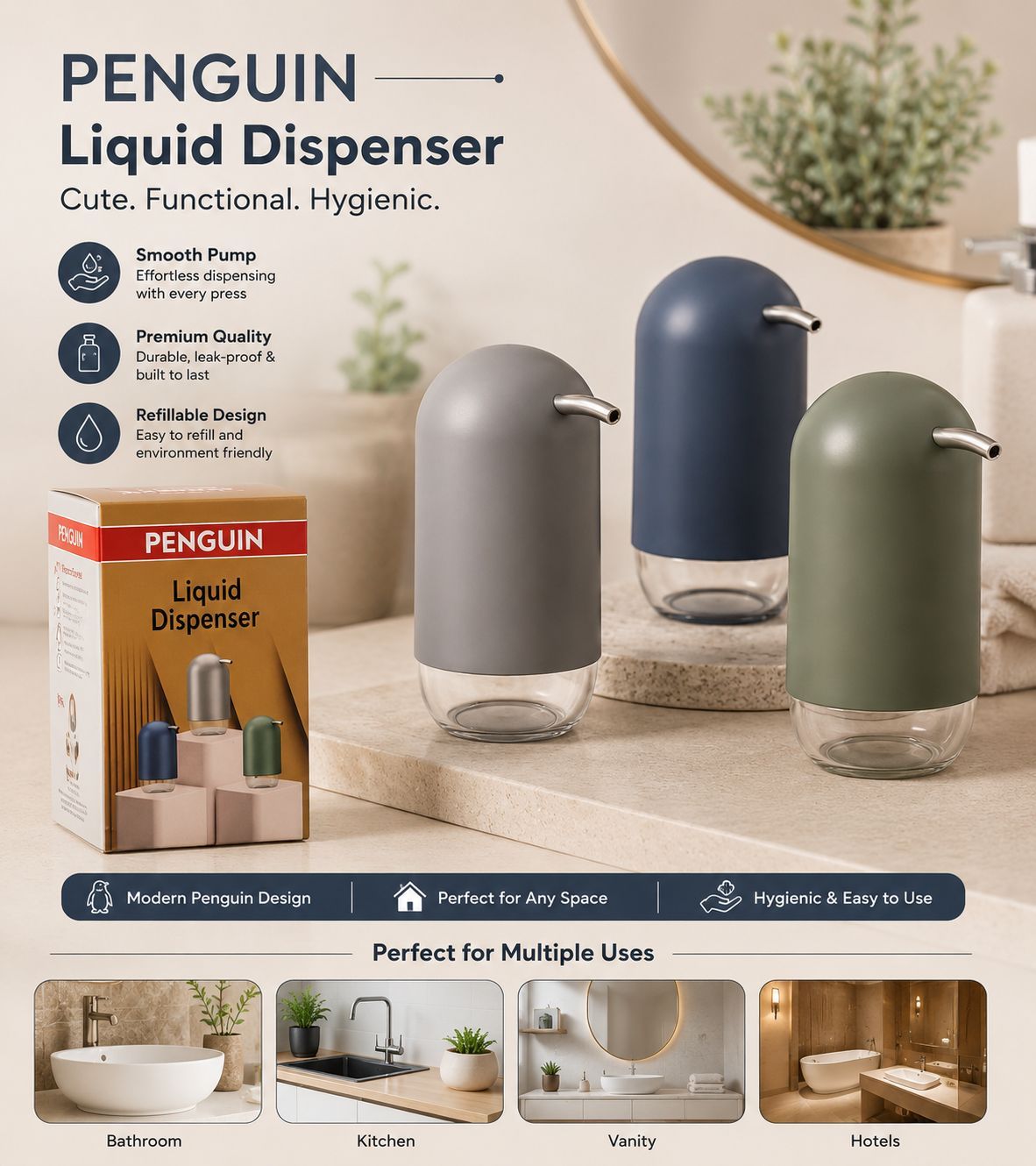 Penguin Liquid Soap Dispenser