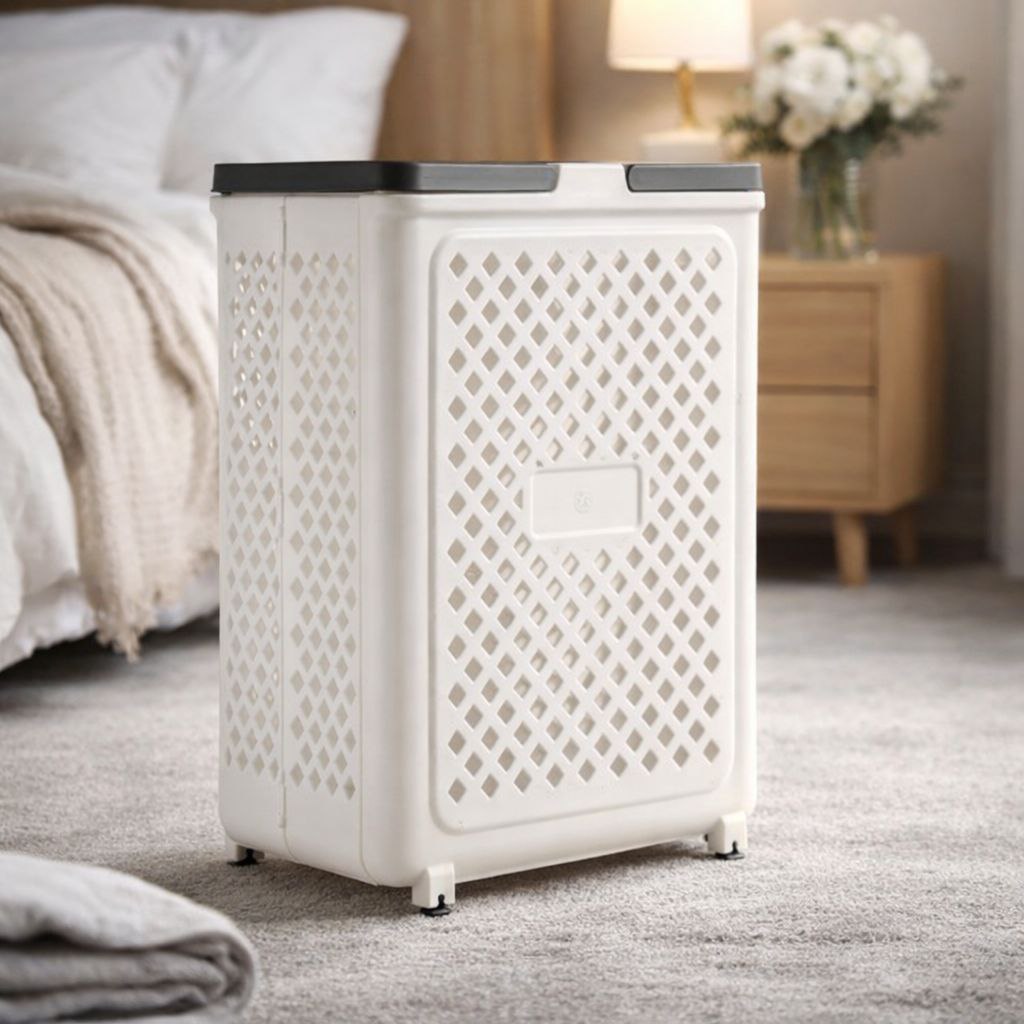Foldable Wheel Laundry Basket (Small Tyres)
