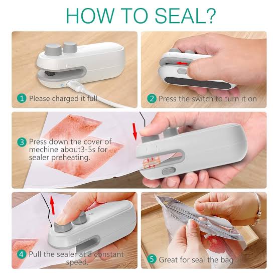 Rechargable 2in1 Handy Sealer (Imported)