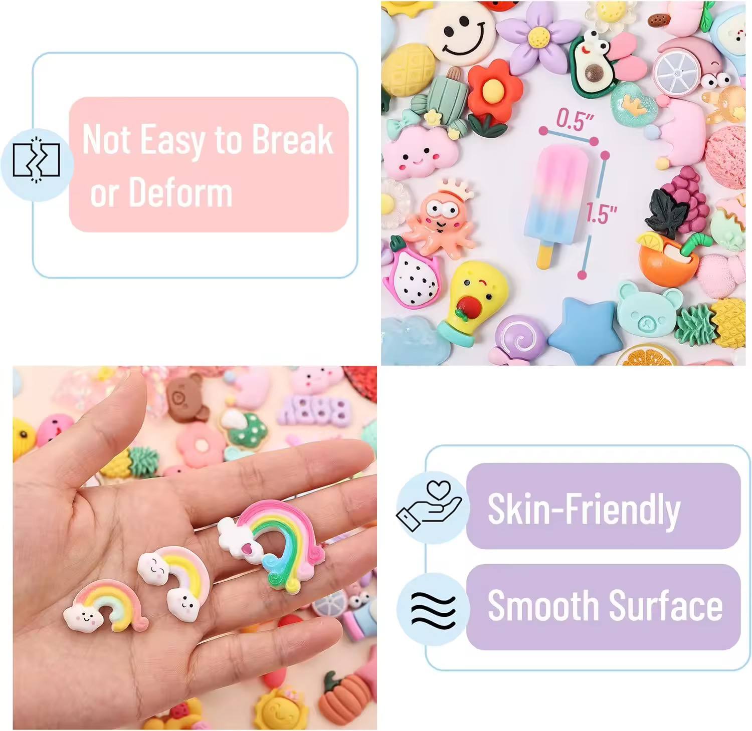AA765 6 Pcs Silicon DIY Sticker With Tape