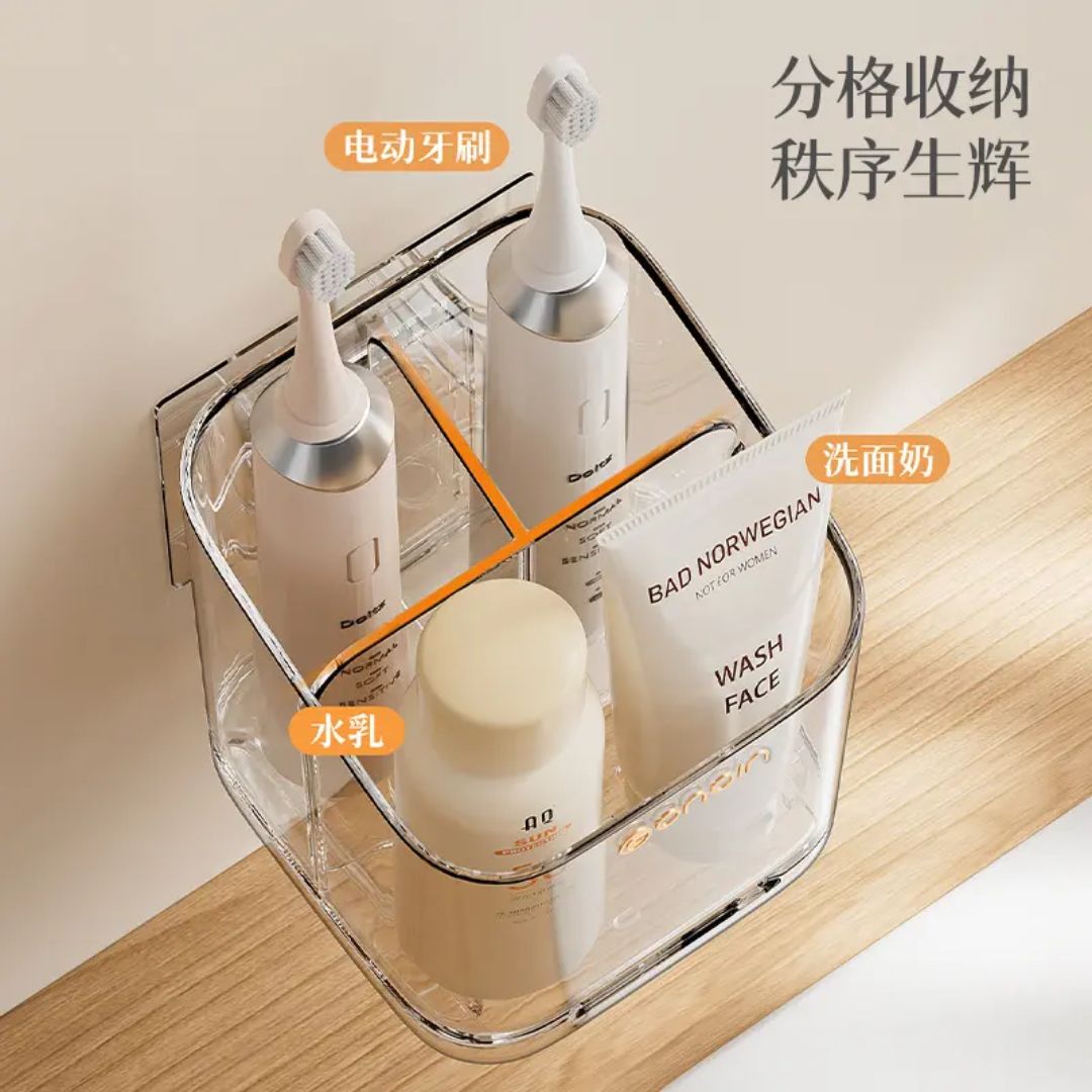 Transparent Wall Mounted Multi Organiser (Imported)