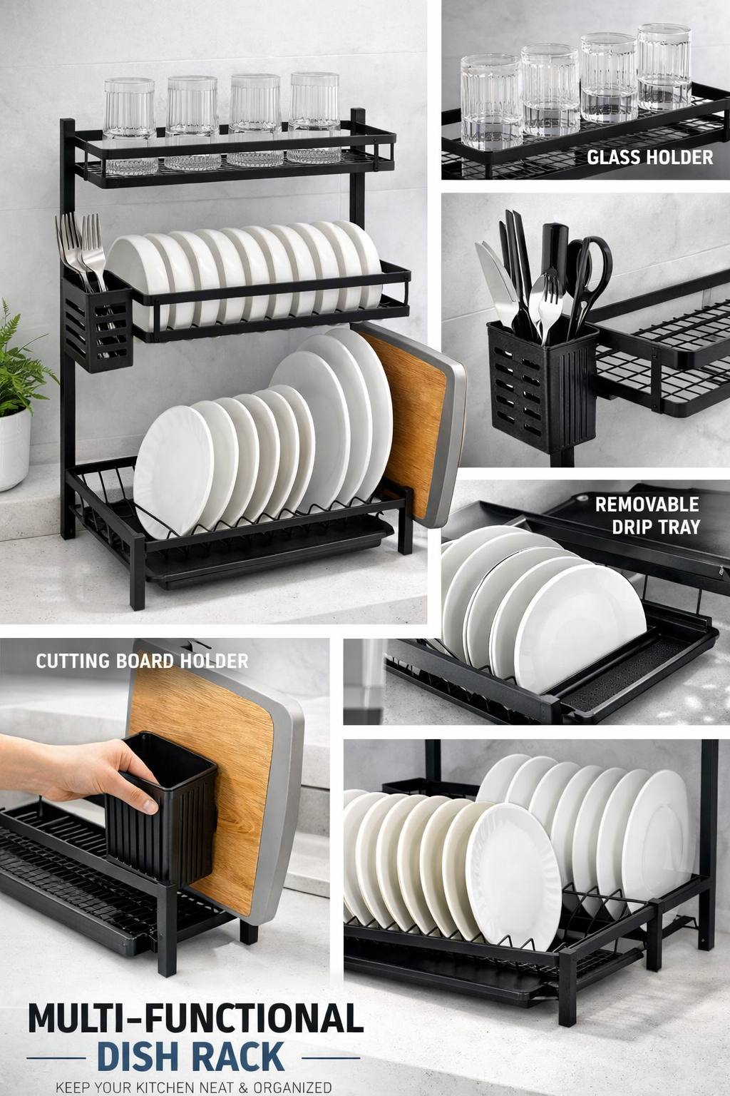 MJ-6014 3 Storey Kitchen Storage Rack