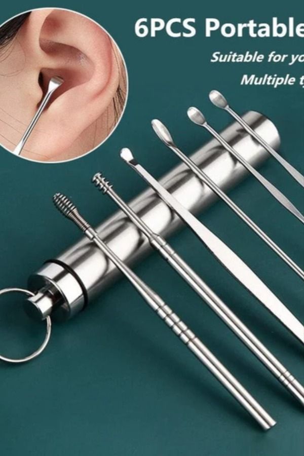 6 Pcs Steel Ear Cleaning Tool (Imported)