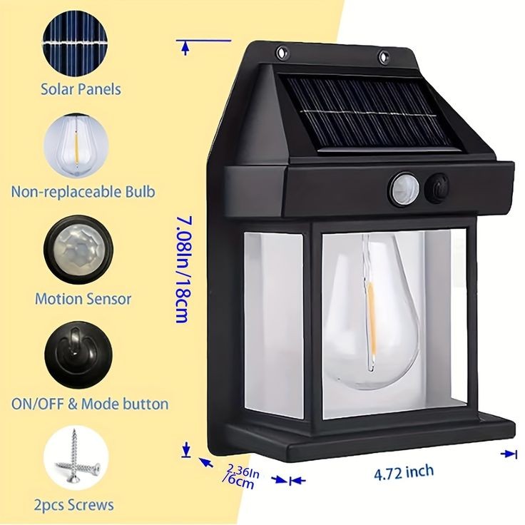 3 Mode Solar Wall LED (BK-888)