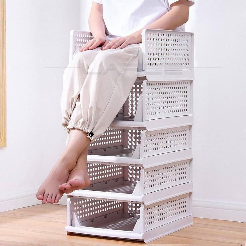 Stackable 3 Layer Wardrobe Drawer Organiser Set