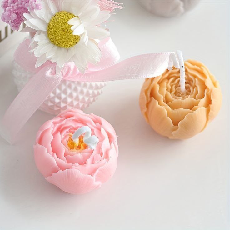 3D Rose Flower Bud Candle Big (CC025)