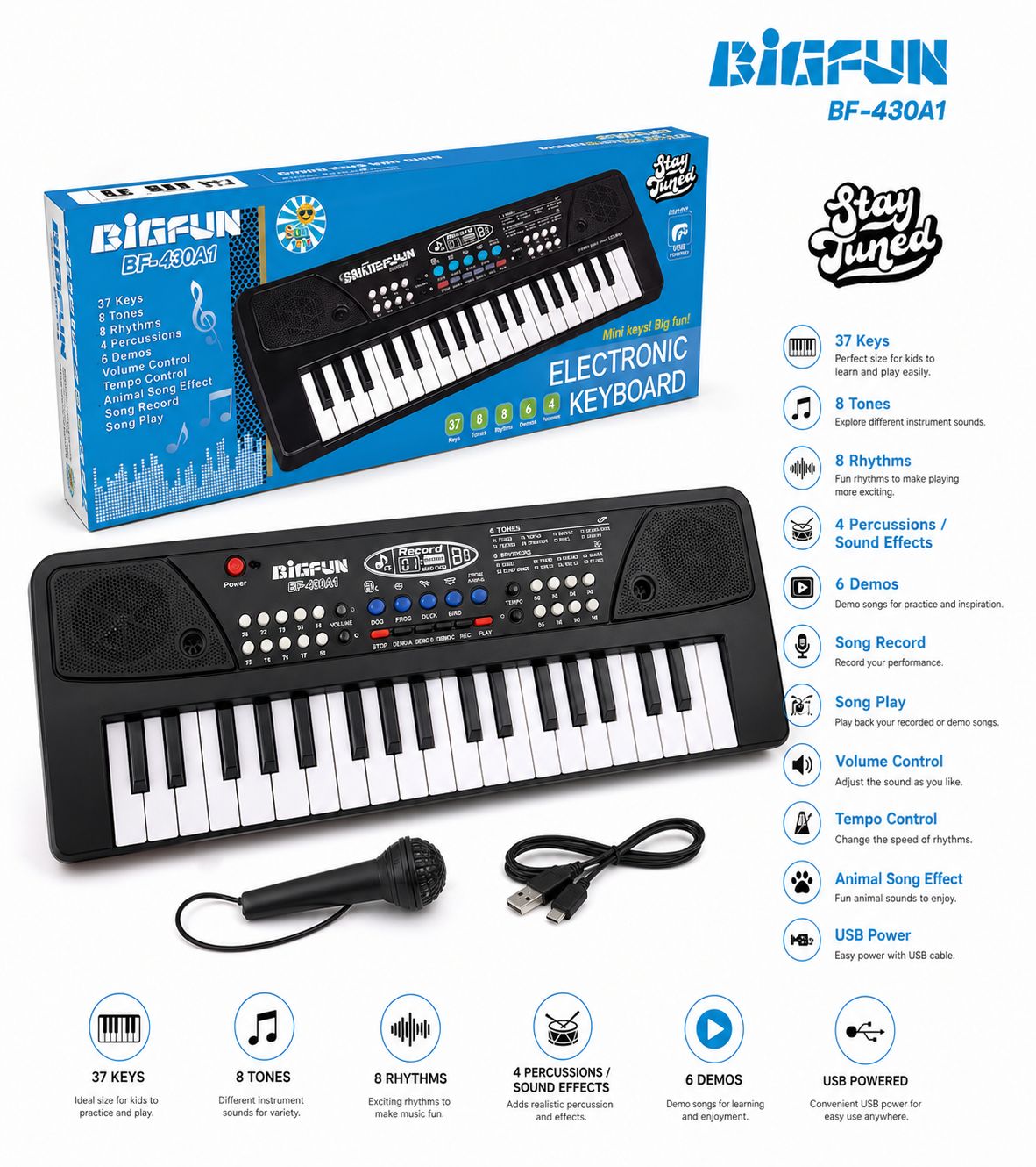 BF-430 Electronic Keyboard Piano (Imported)