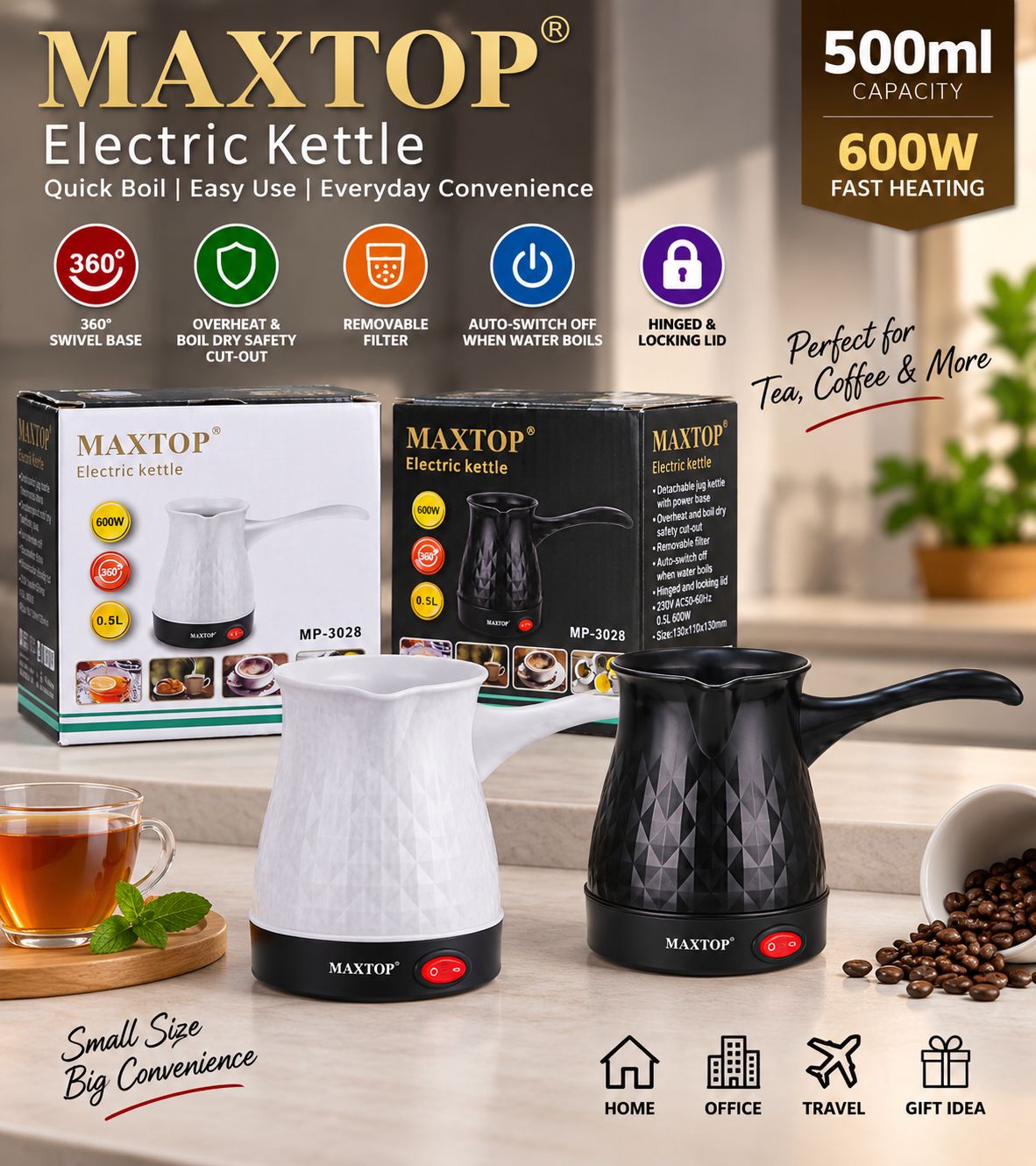 Maxtop 600W Electric Kettle (Imported)