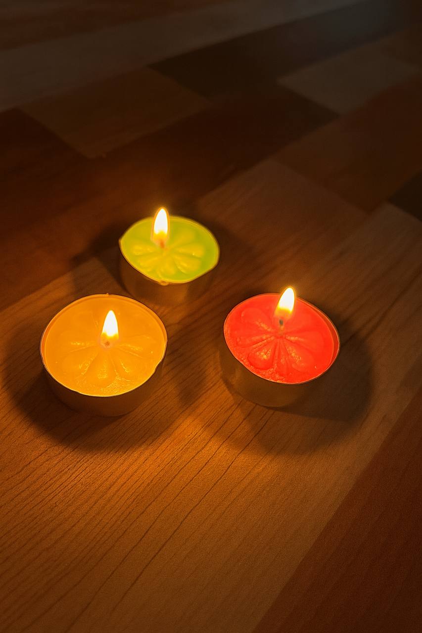 Round Flavoured Wax Candle Set