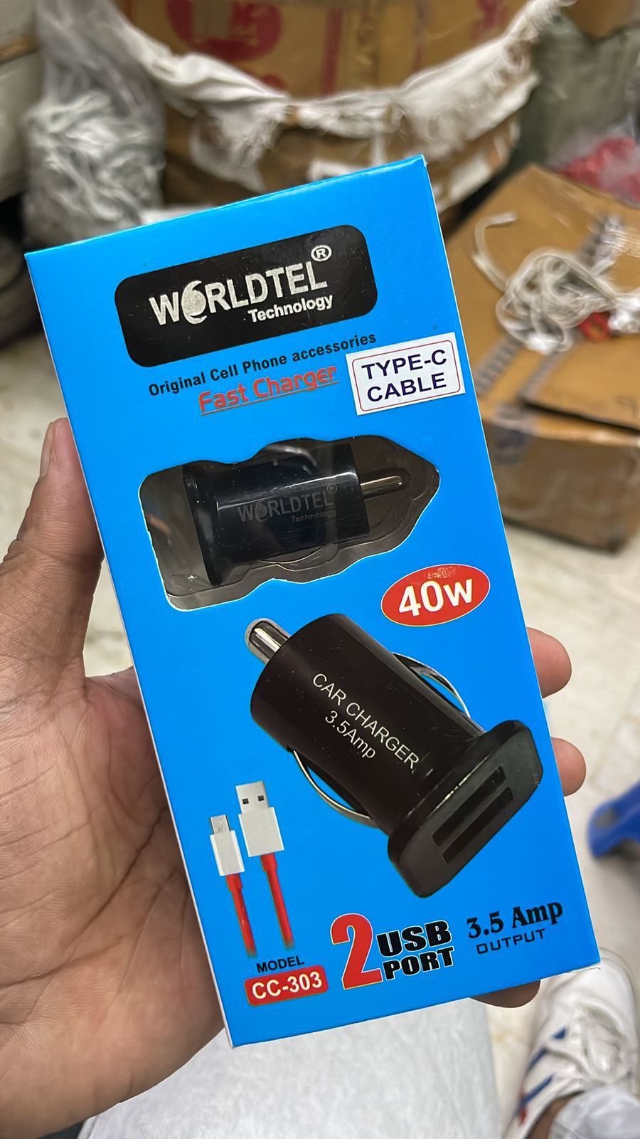 WORLDTEL 40W CC-303 CAR CHARGER