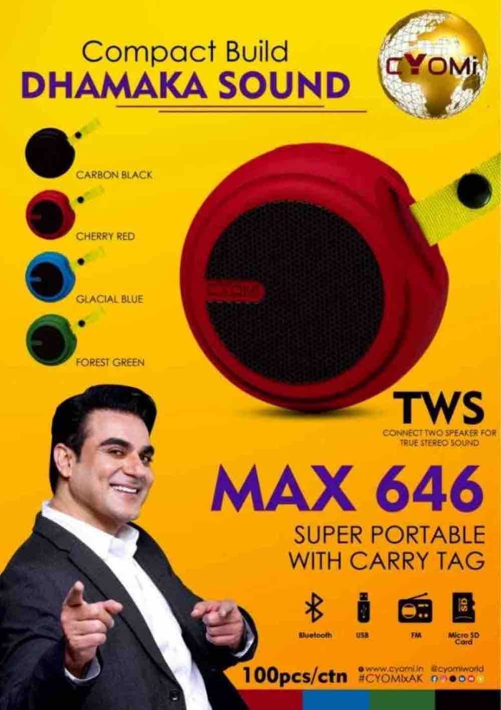 CYOMI MAX 646 WIRELESS SPEAKER