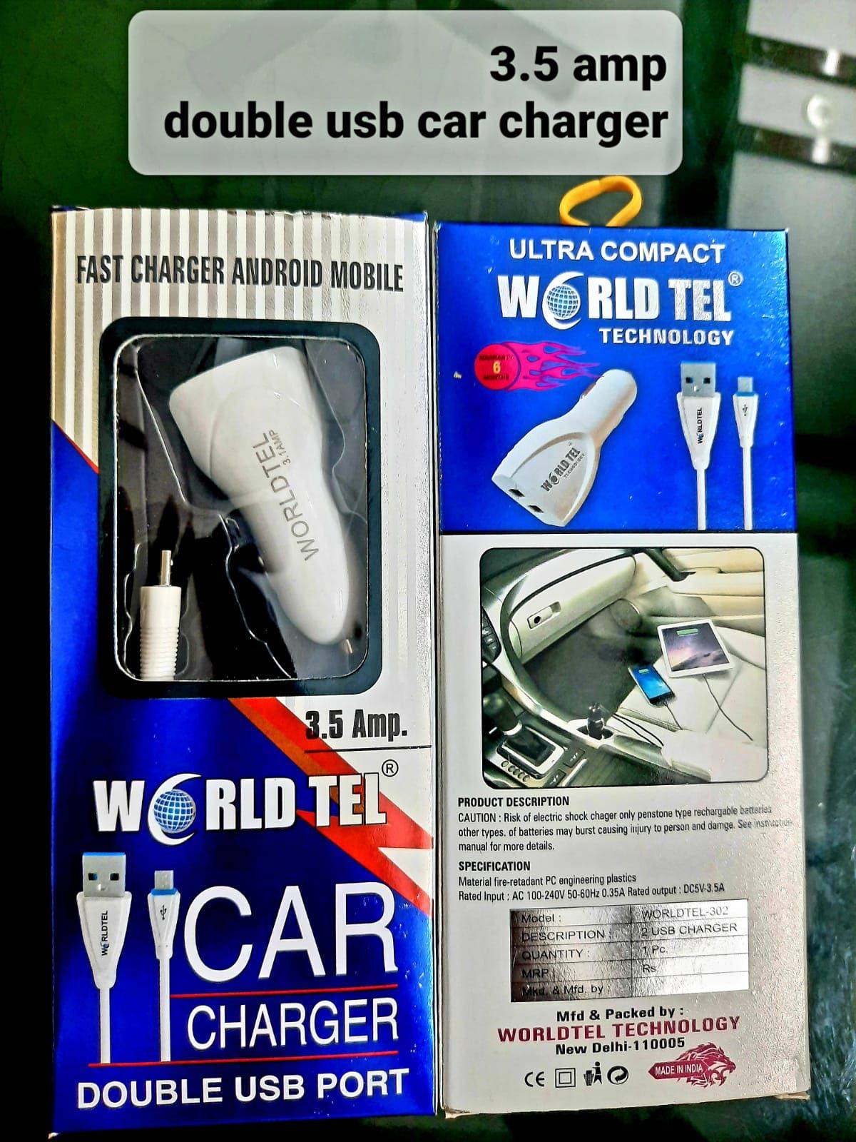 WORLDTEL CAR CHARGER 3.5 AMP