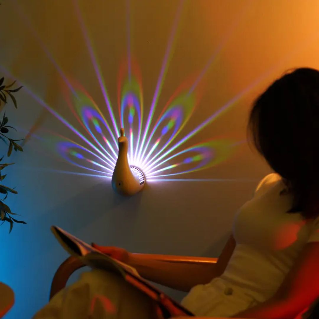 Peacock Projector Wireless Led Lamp (Imported)